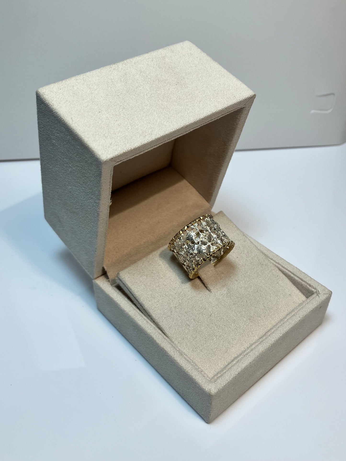 Robin silver gold plated ring