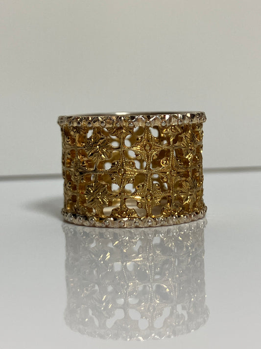 Robin  silver  gold  plated ring