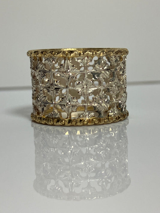 Robin silver gold plated  ring