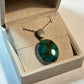 Cabachon colection  turquise    silver pedant