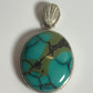 Cabachon colection  turquise    silver pedant